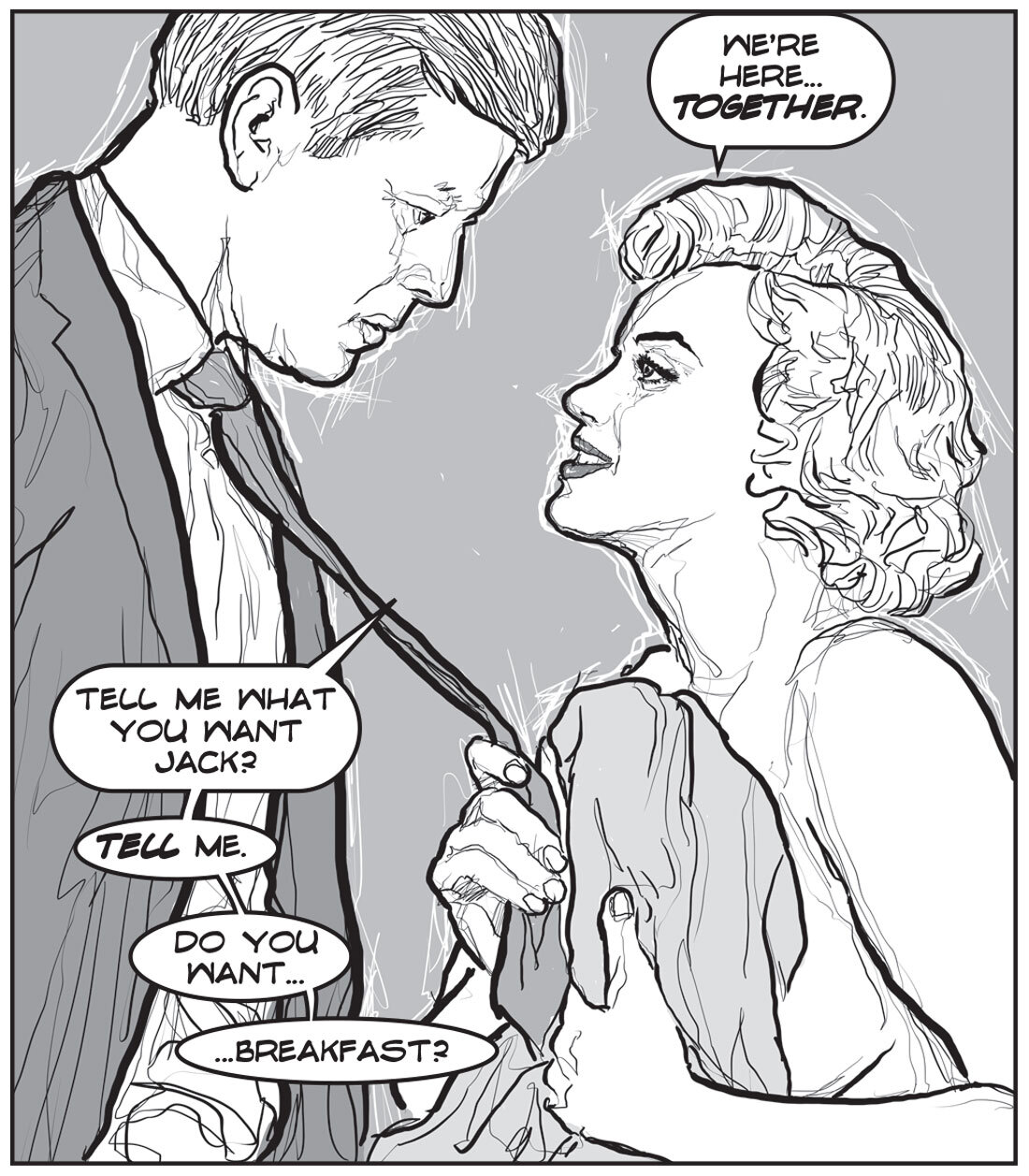 Excerpt of Marylin Monroe and JFK in Miserable Americans by Evan Derian