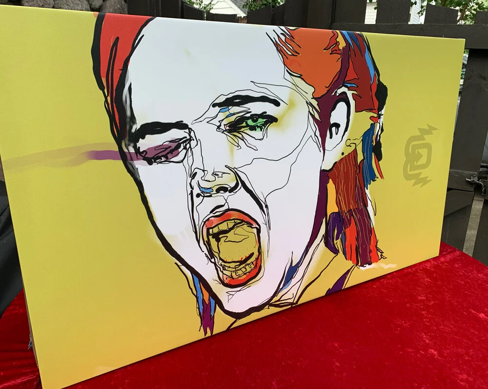 Large canvas art portrait of Eva Green