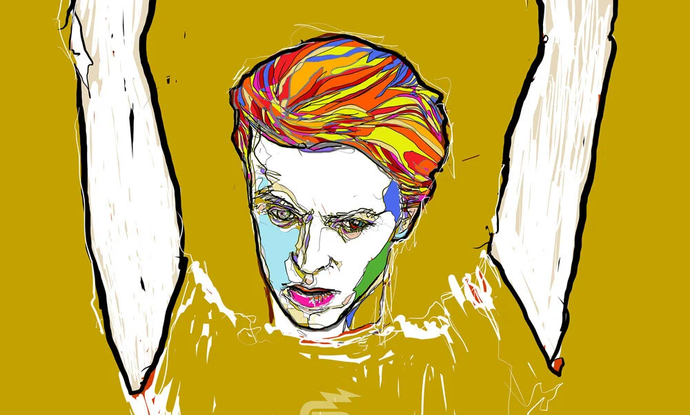 Detail of Bowie portrait