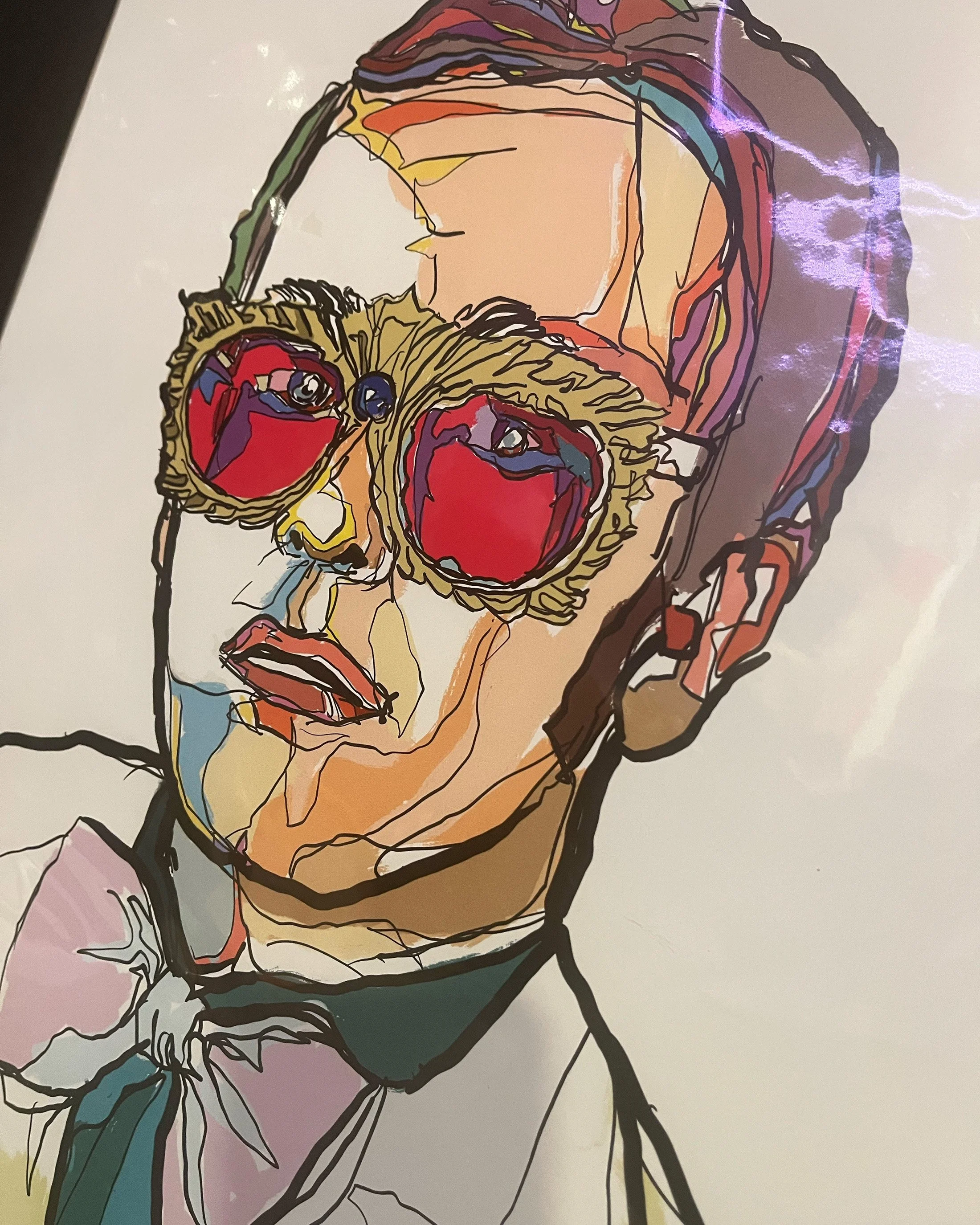 Detail of Elton John illustration