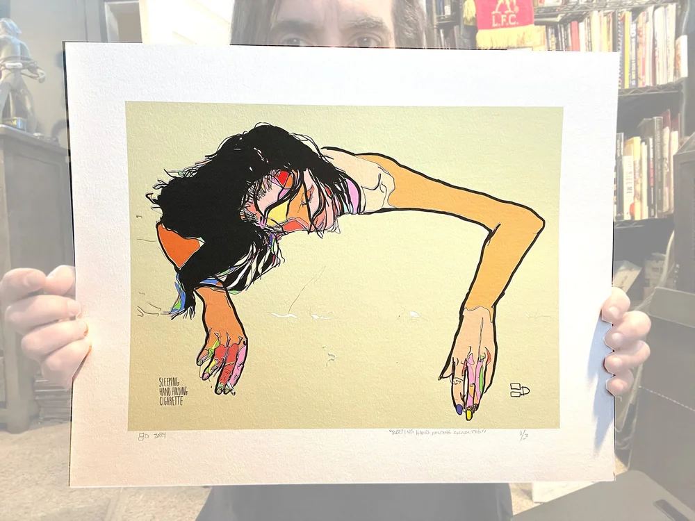 Sleeping Hand Holding a Cigarette (giclee print 20