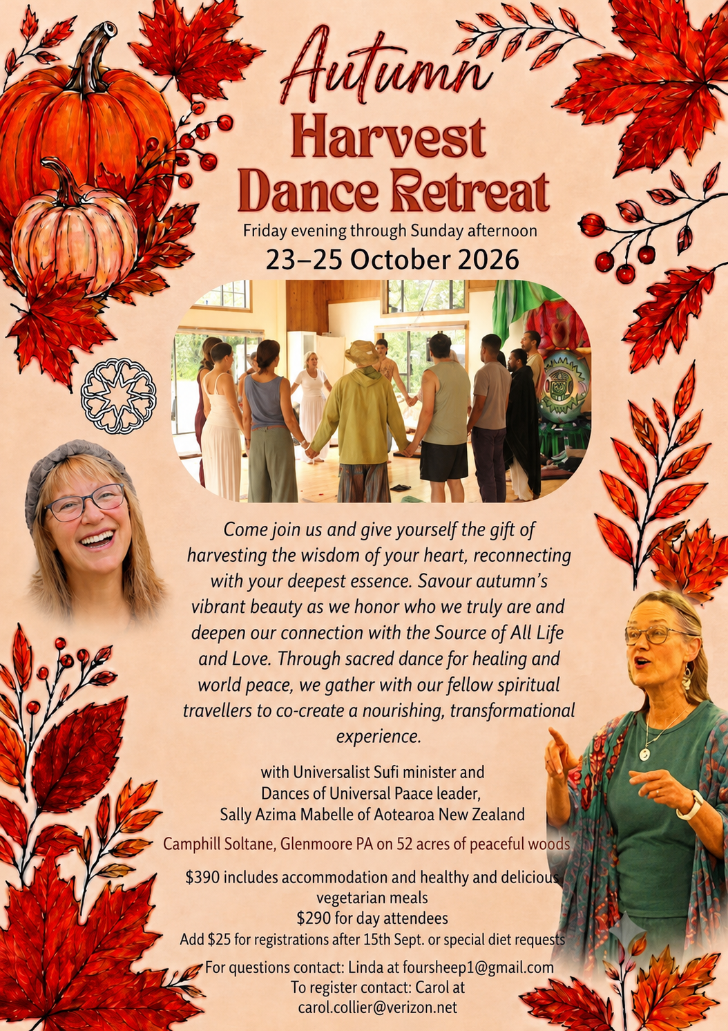 USA event: Autumn Harvest Retreat 23-25 October