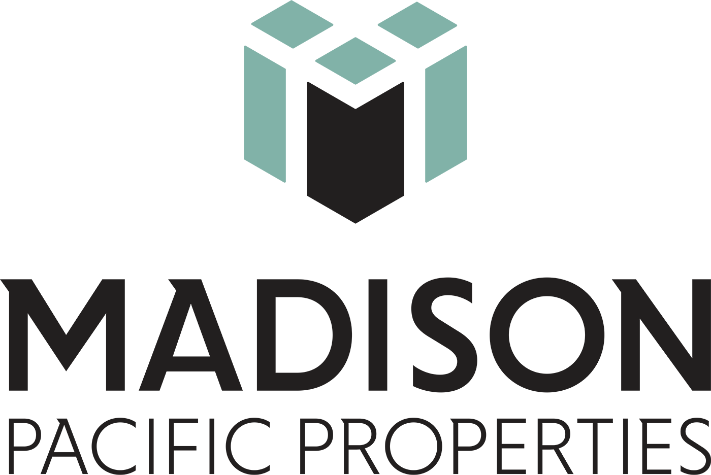 Logo of Madison Pacific Properties with a geometric cube design above the company name