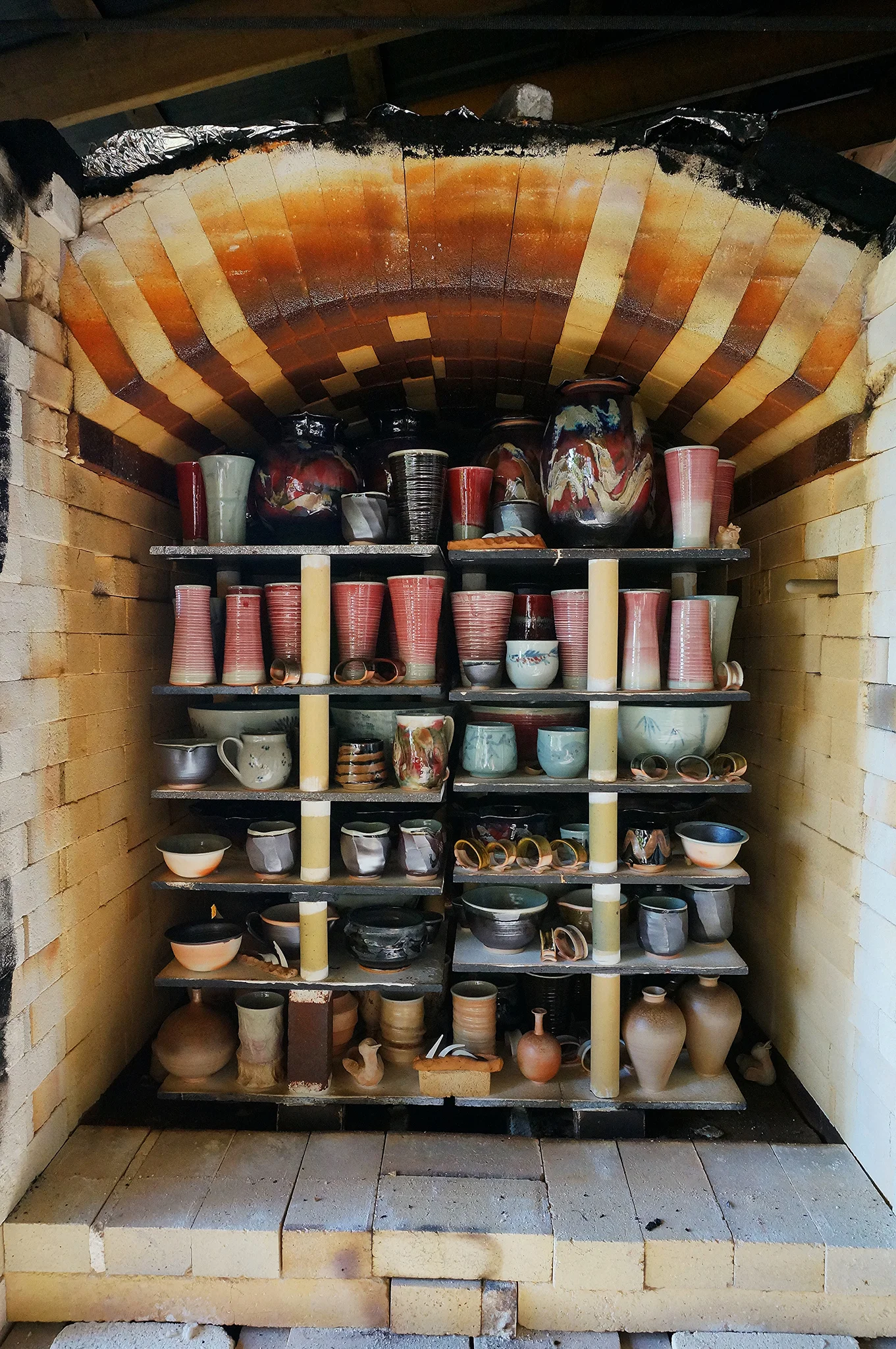 Opening the wood kiln is always a surprise. Each firing is unique with it's own challenges and surprises.