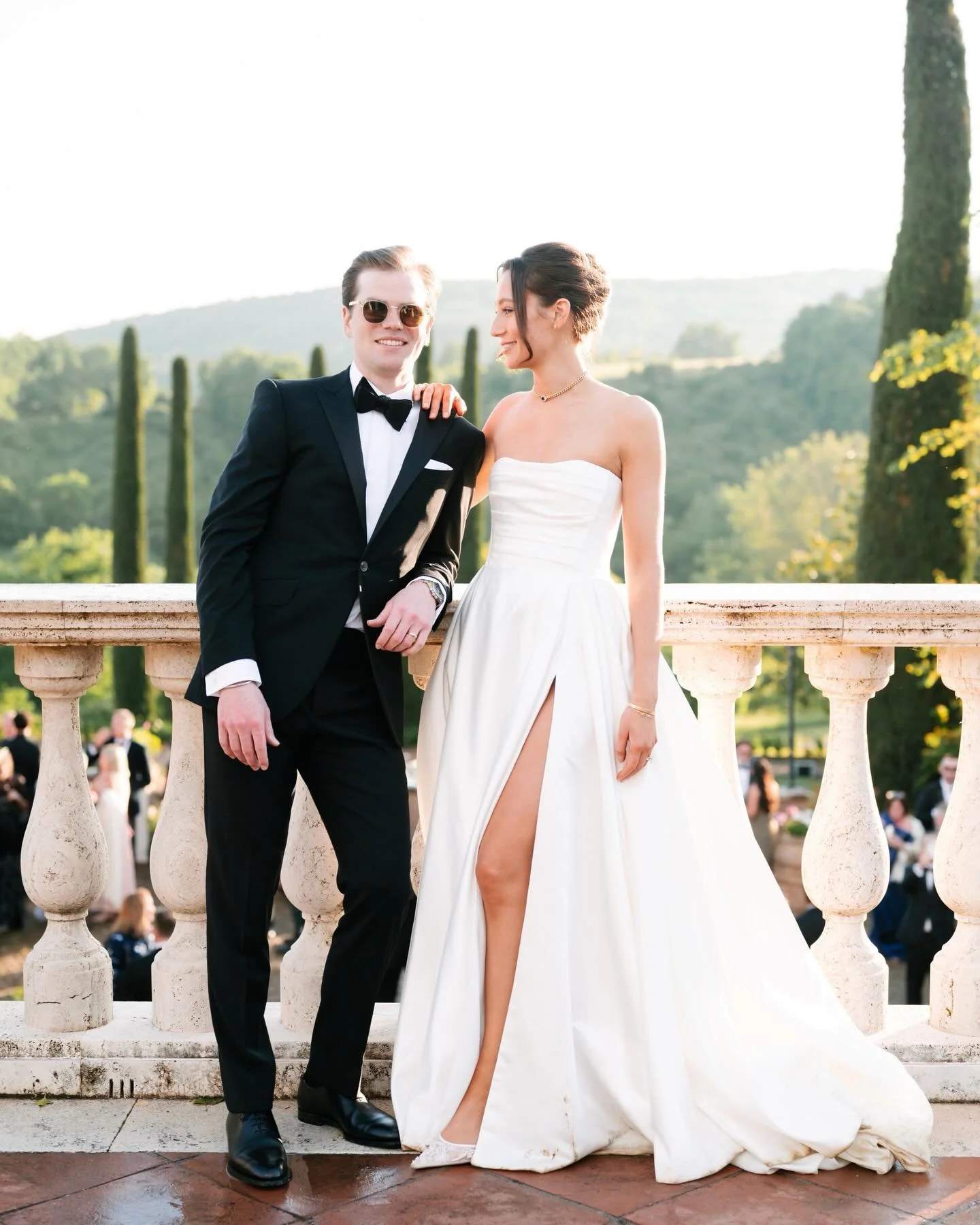 In love, in style. Kai &amp; Andrew on the balcony of @villalaselva 

Wp: @weddingsinternational_official 
Photographer: @landvphotography 
Venue: @villalaselva 
Flowers: @infinitoamoretuscany 
Video: @screenshot_production 
Muah: @angelonennapintor 