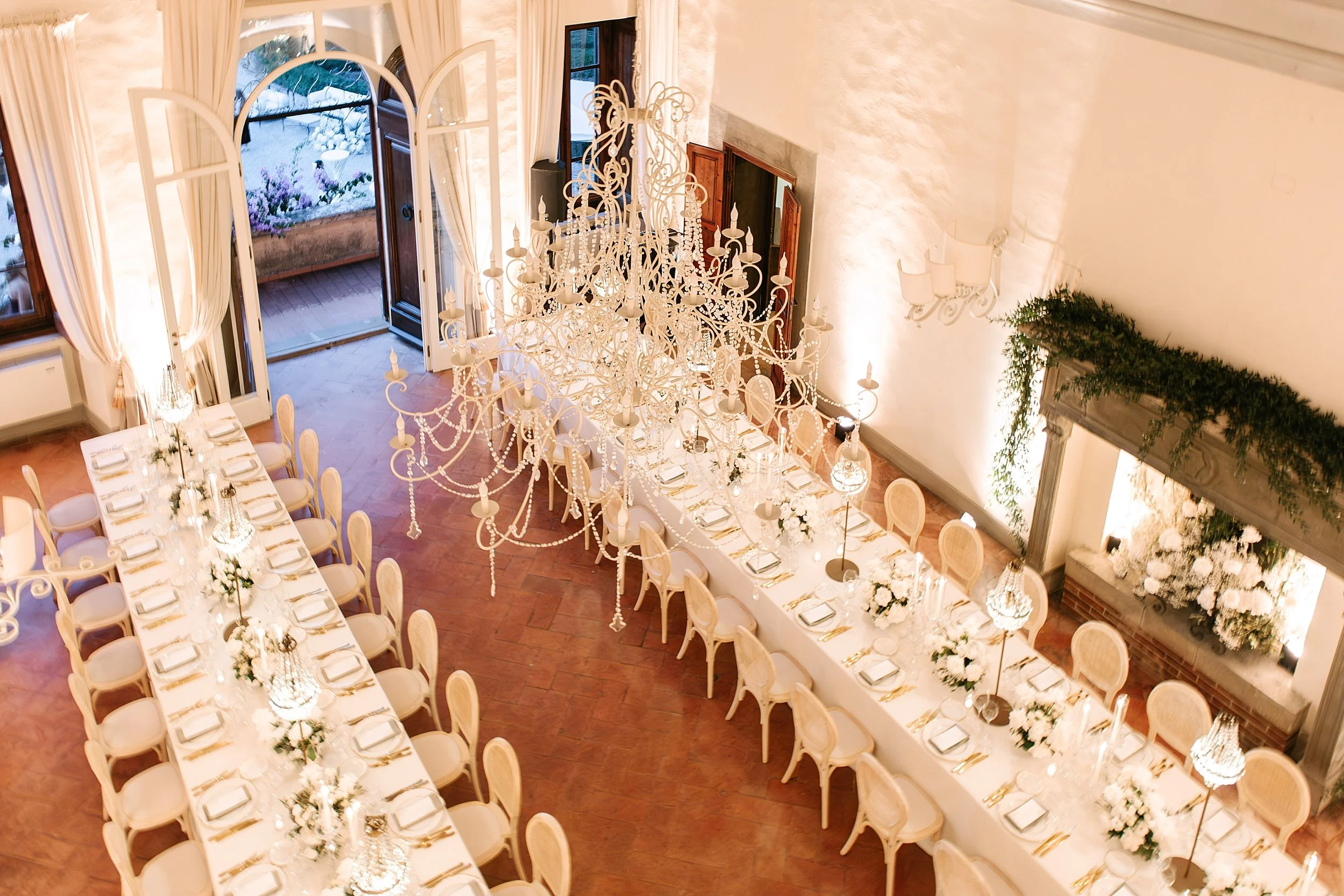Luxury reception at Villa di Ulignano Tuscany