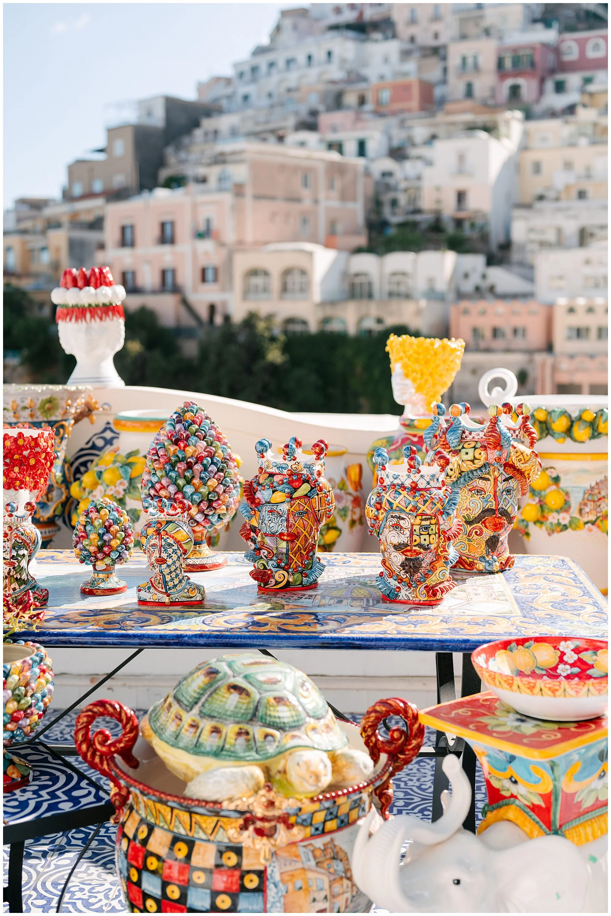 Details of ceramics in Positano Italy