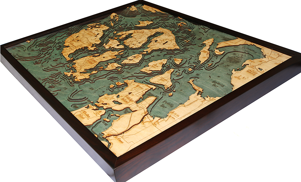 Custom Wooden Maps  3D Wood Maps, By WoodScape Maps