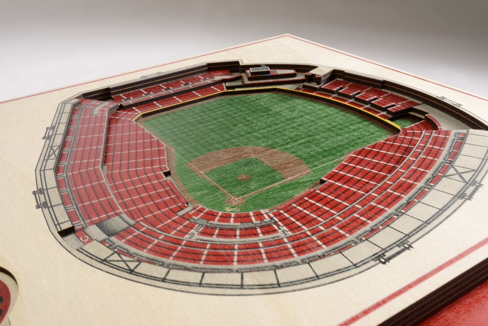 Cincinnati Reds 3D Wood Stadium Replica (5 Layer) — 3D WOOD MAPS - BELLA  MAPS