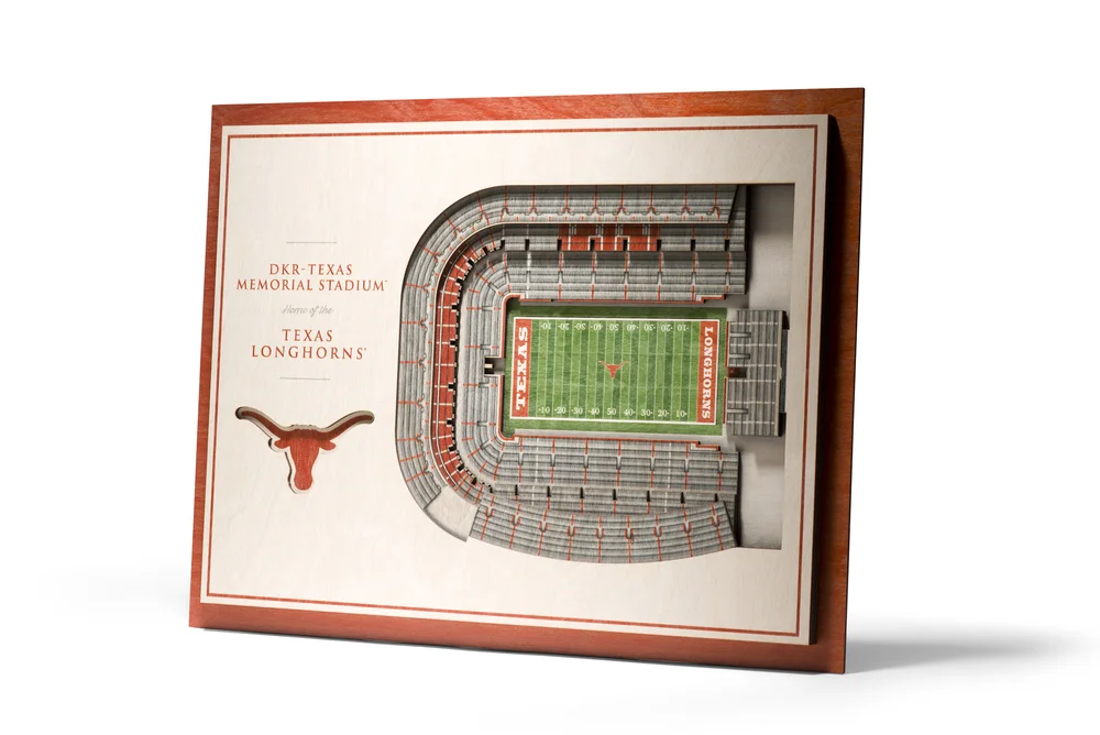Texas Longhorns 3D Wood Stadium Replica (5 Layer) — 3D WOOD
