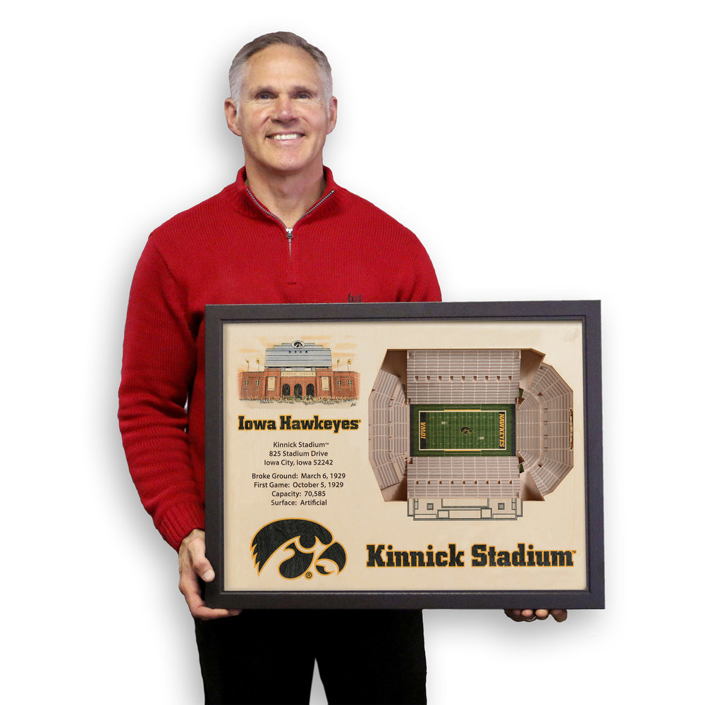 Iowa Hawkeyes Kinnick Stadium Wood