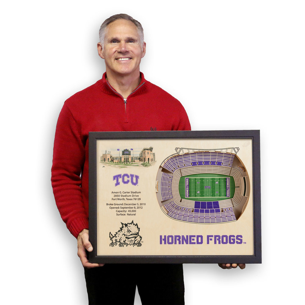 Wood One Size NCAA Legacy Tcu Horned Frogs Plank Stick Magnet