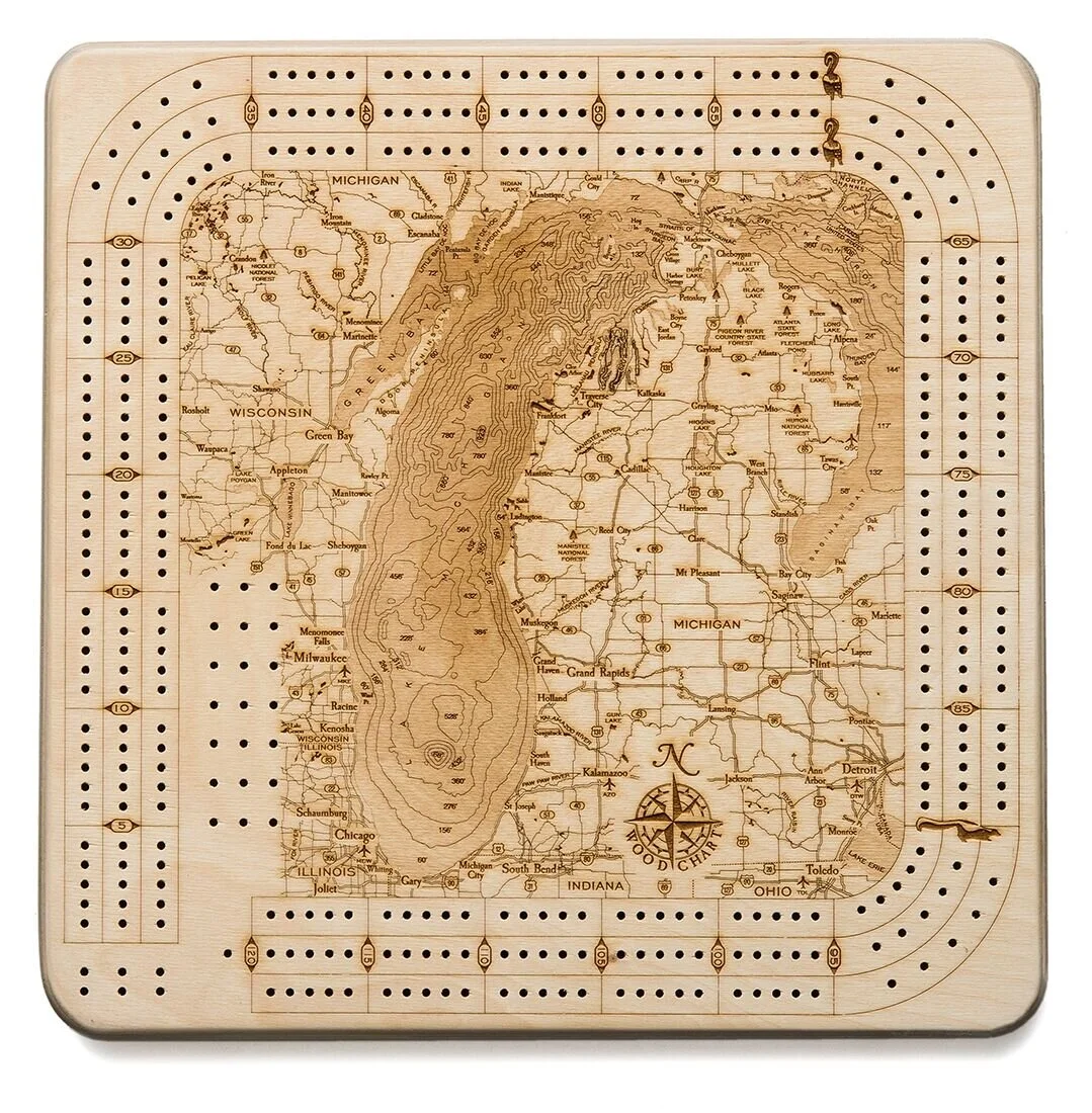 3d Wood Maps CRIBBAGE BOARD LAKE MICHIGAN.jpeg