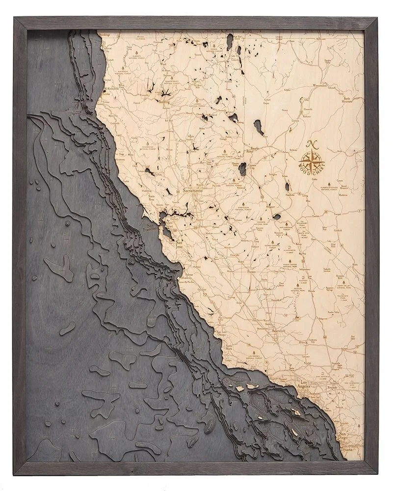 3d Wood Map GREY FRAME CALIFORNIA COAST.jpeg