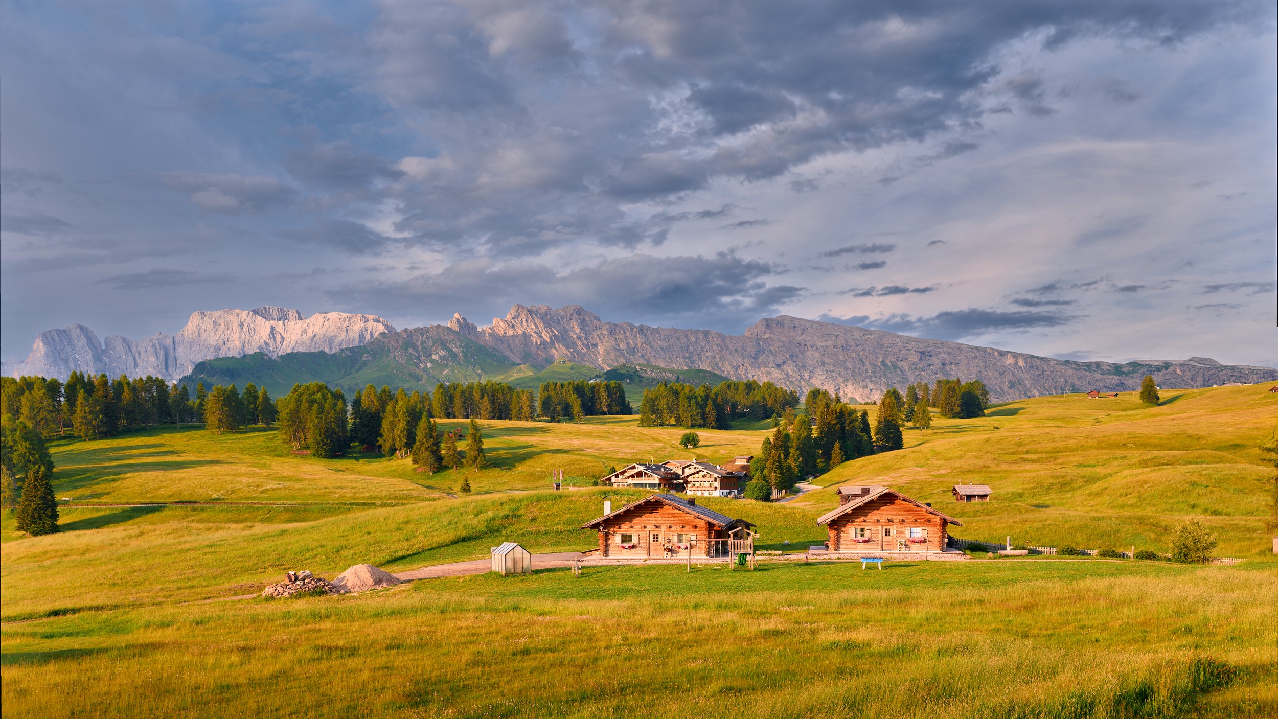 Alpe di Siusi at sunrise