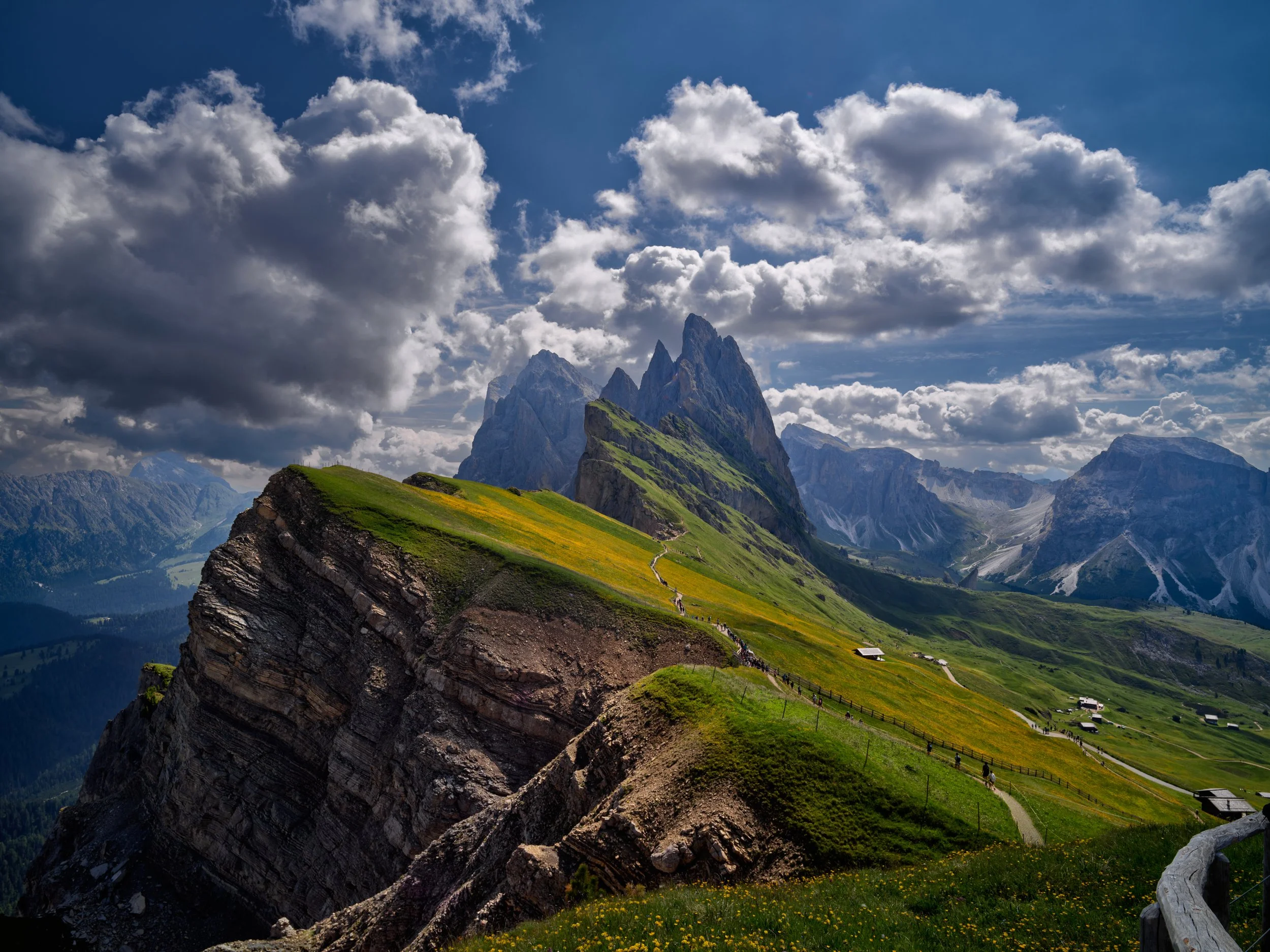 Seceda, western part of the Dolomites