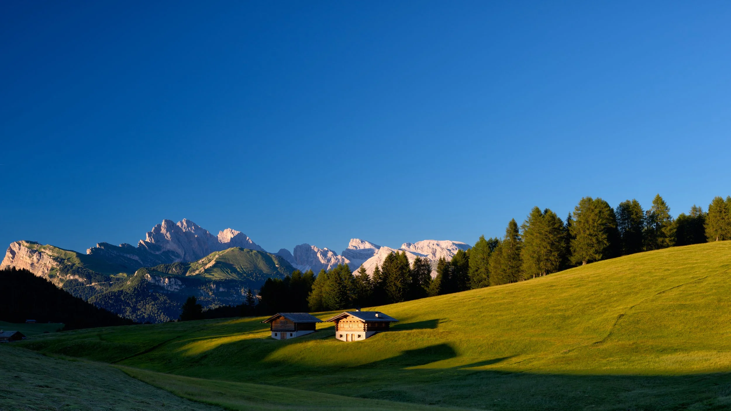 Val di Funes at sunset