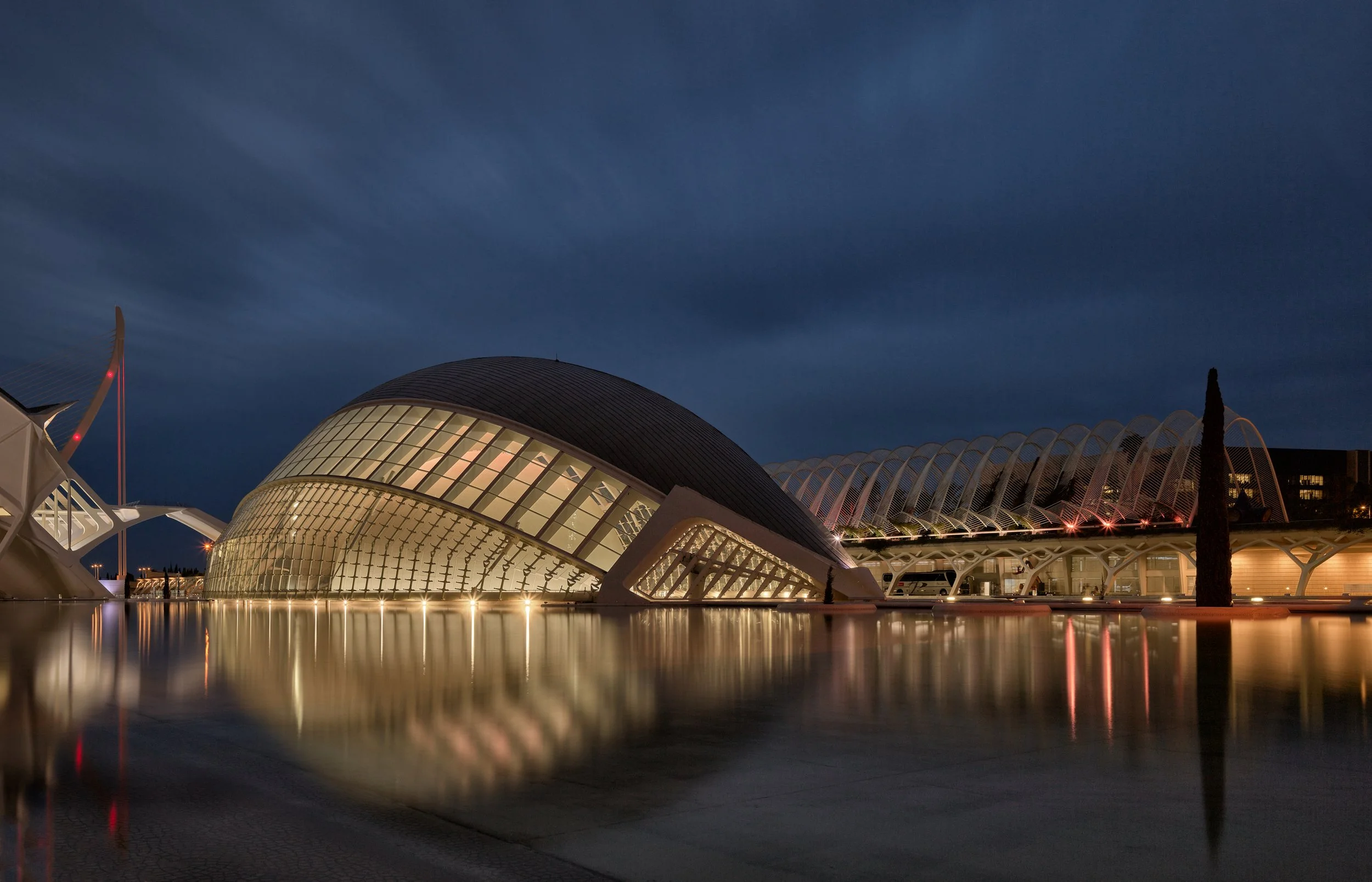 Valencia, Ciudad De Las Artes at night