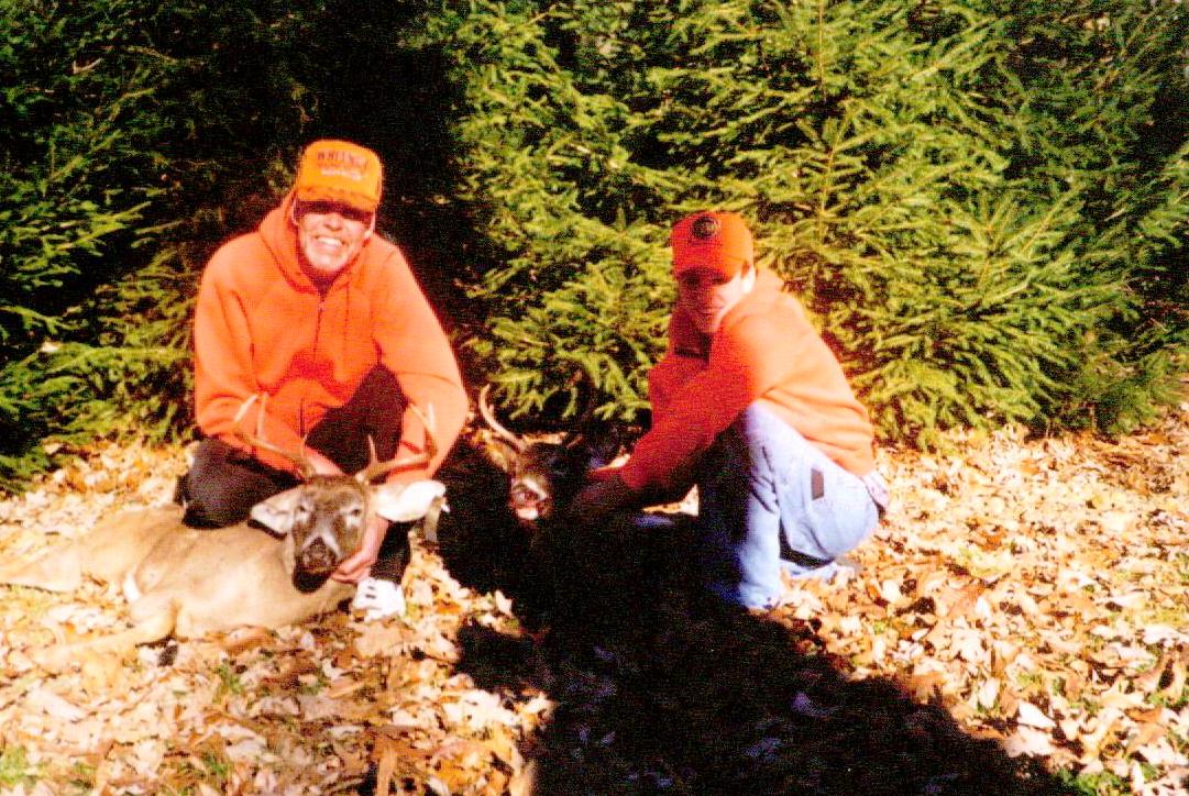 Hunting Dad Craig and his son CJ in 1998