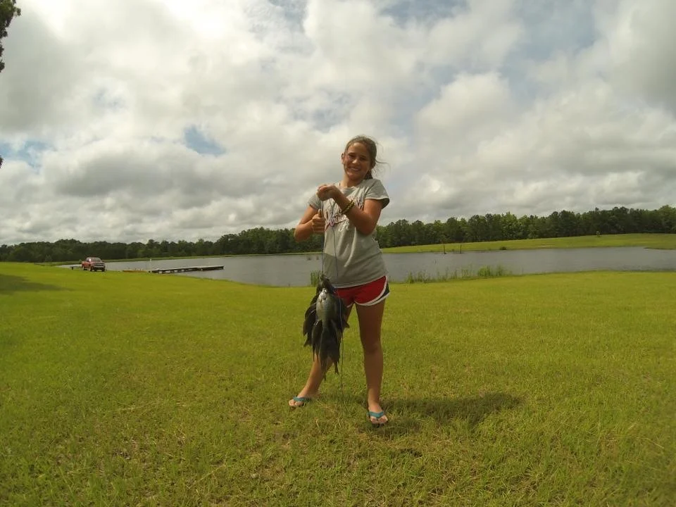 Reagan and her proof of a good day fishing!