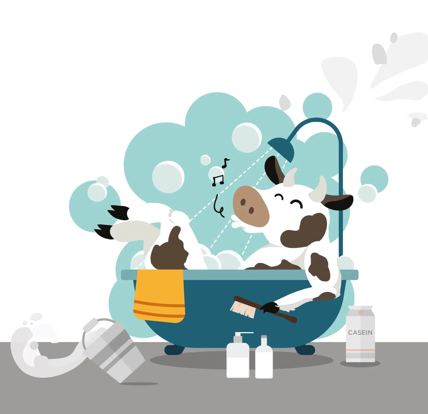 Casein is a milk protein and a by-product of the dairy industry. It can lead to allergies and has a sour smell.