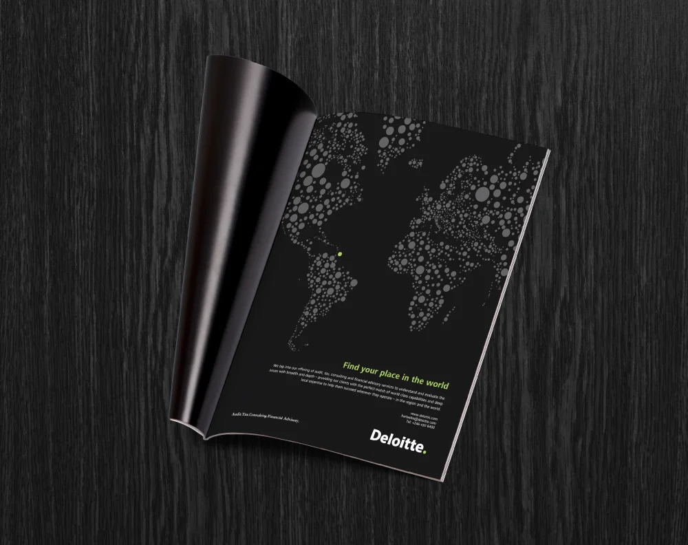 Deloitte. Magazine Print Ad Brand Management 