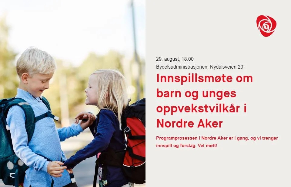 Åpent møte i Nordre Aker: Unges oppvekstvilkår