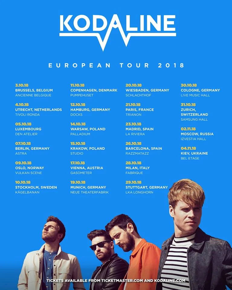 Kodaline - Oslo Norway - 9th October 2018