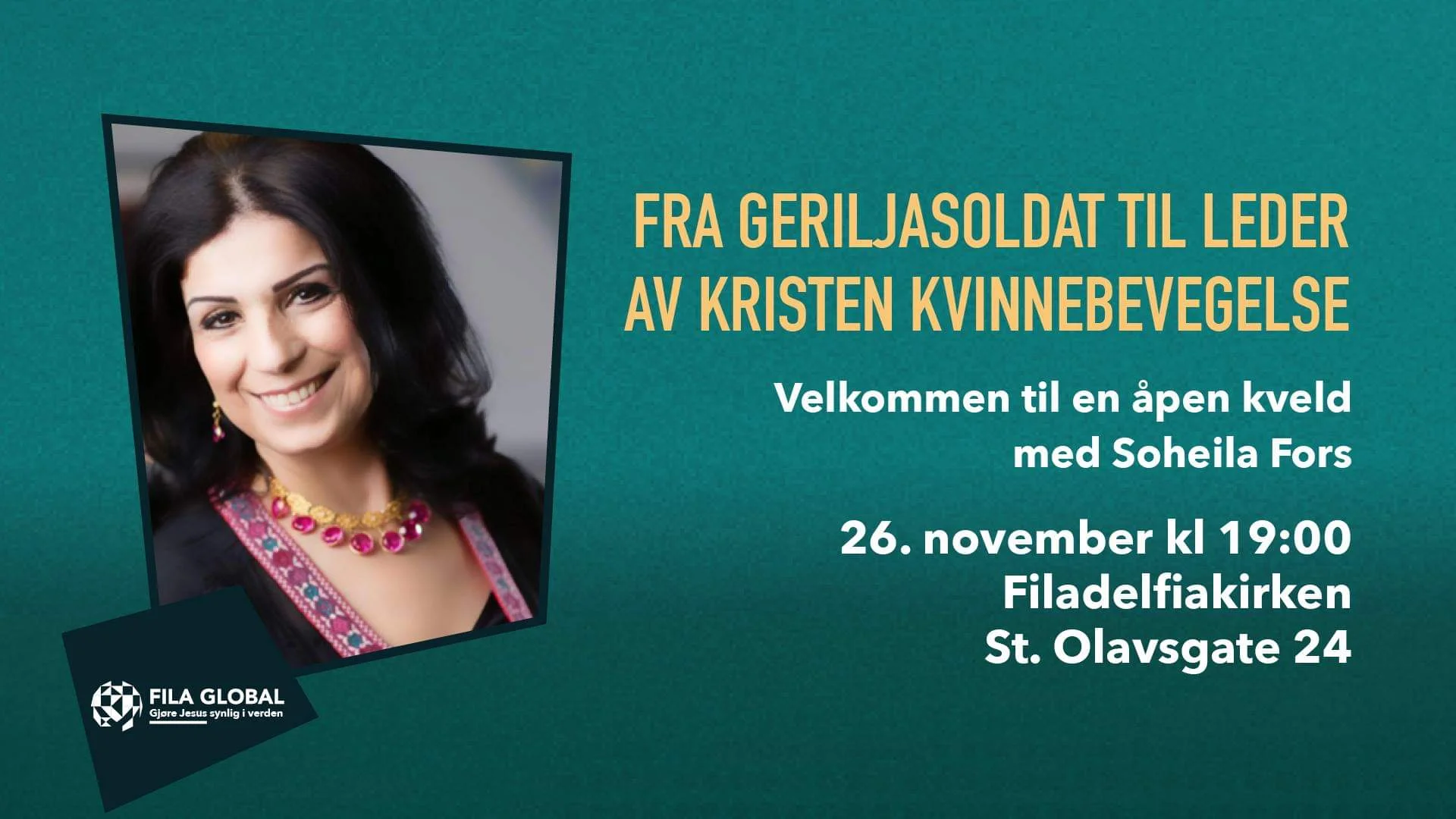 Åpen kveld med Soheila Fors