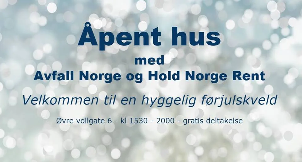 Åpent hus med Avfall Norge og Hold Norge Rent