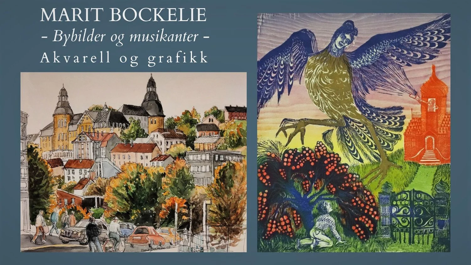 Utstilling: Marit Bockelie - Bybilder og musikanter // Galleri Briskeby