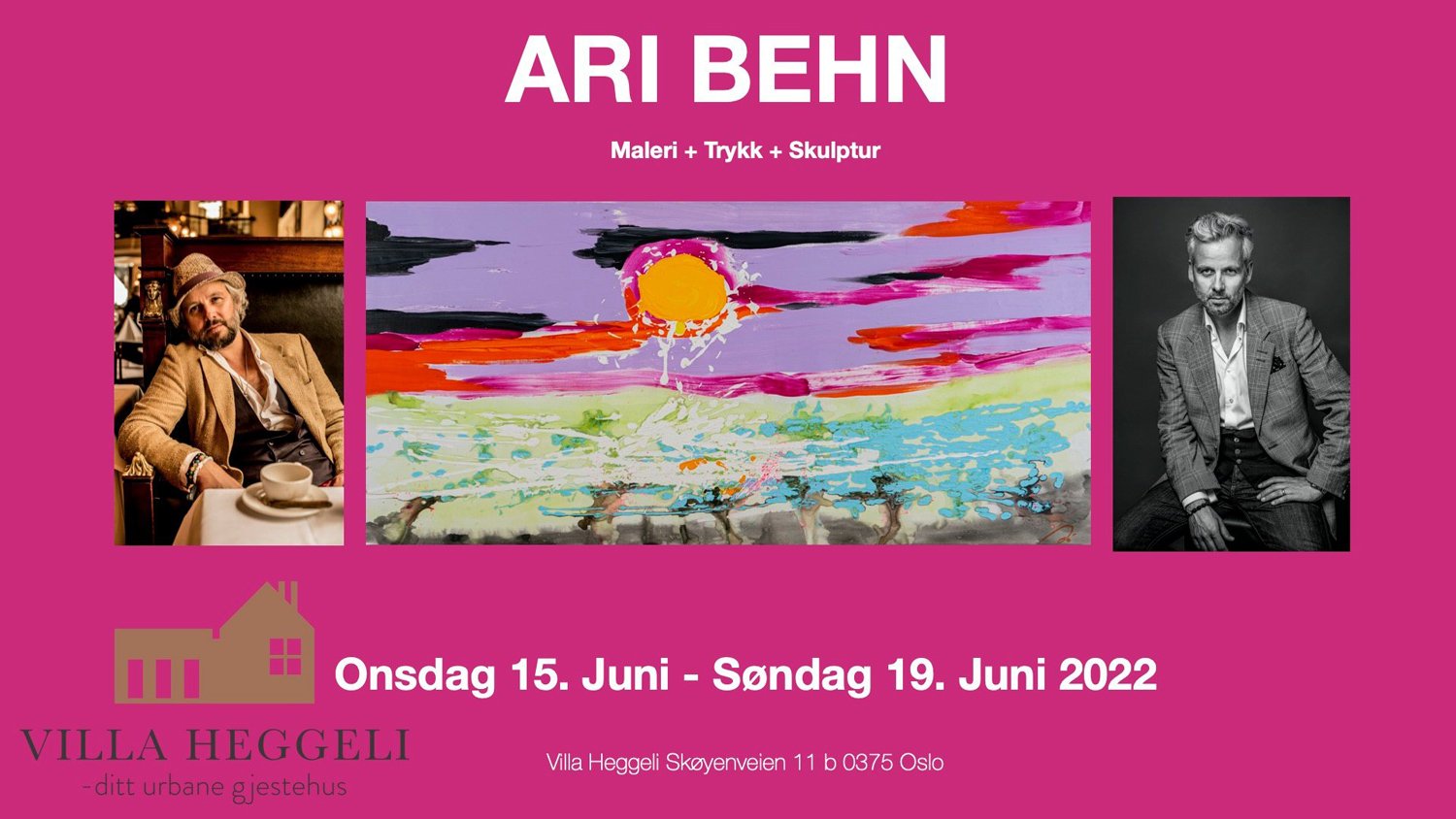 Ari Behn Salgsutstilling Villa Heggeli