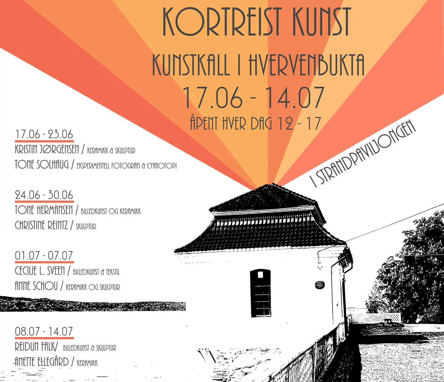 Kortreist Kunst. KunstKALL i Paviljongen, Hvervenbukta 2022