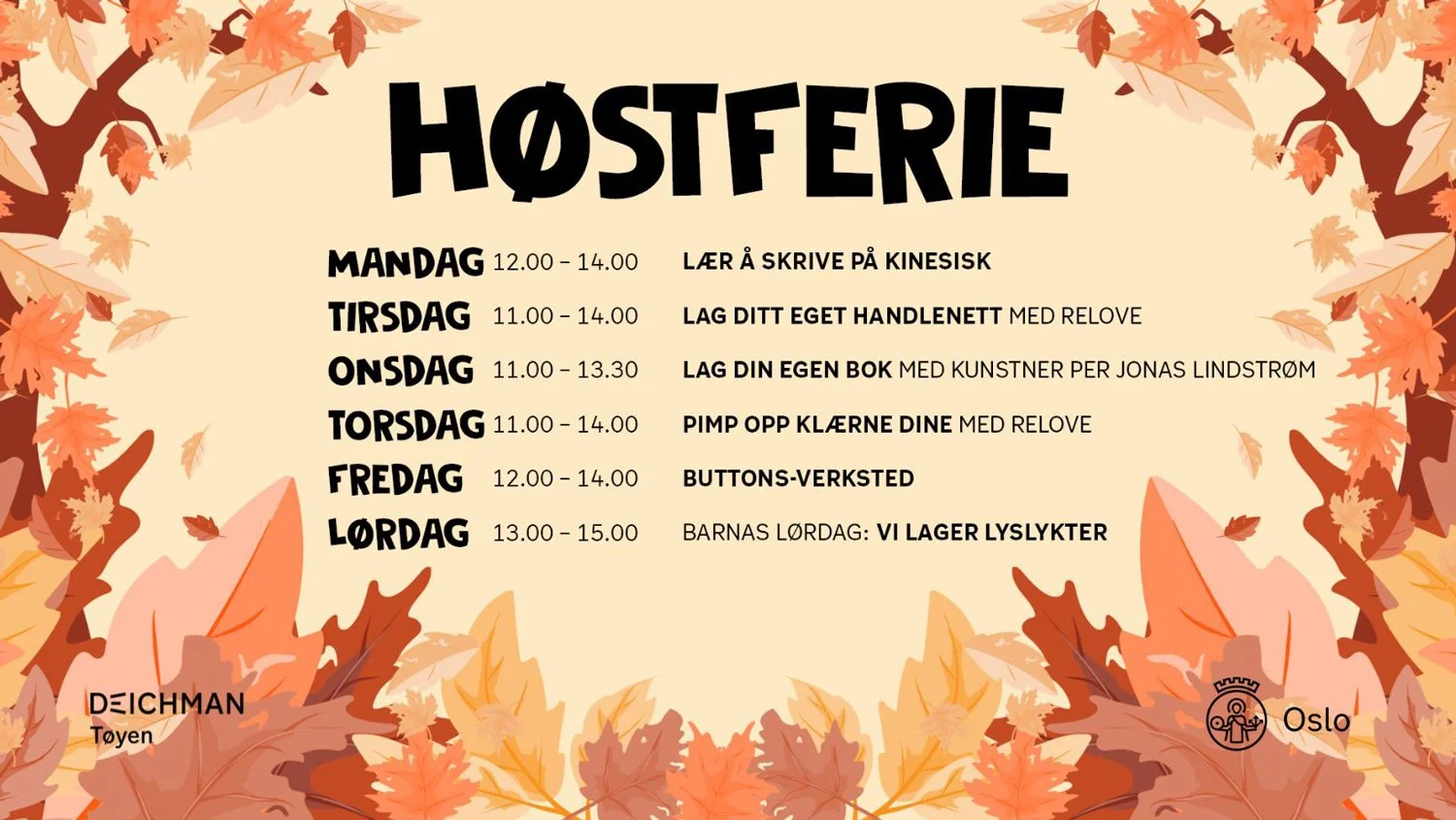 HØSTFERIE: VERKSTED FOR BARN
