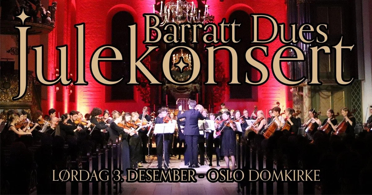 Barratt Dues julekonsert i Oslo Domkirke (kl 18)