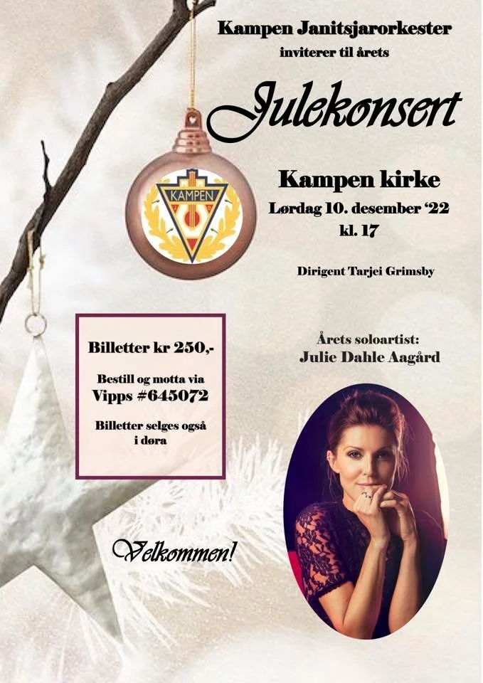 Julekonsert - Kampen Janitsjarorkester med Julie Dahle Aagård