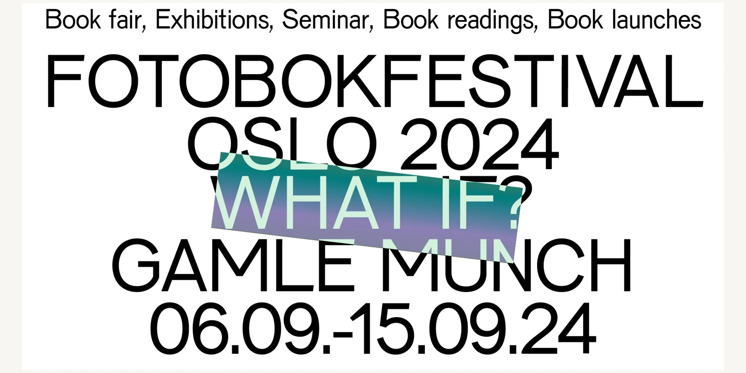 FOTOBOKFESTIVAL OSLO 2024