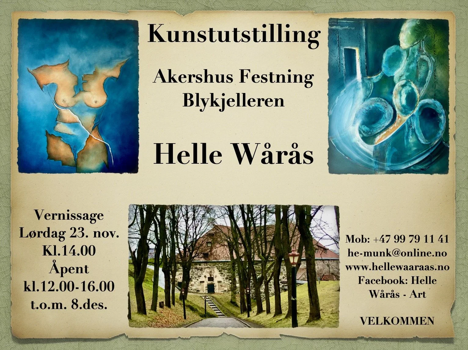 Kunstutstilling i Blykjelleren på Akershus Festning