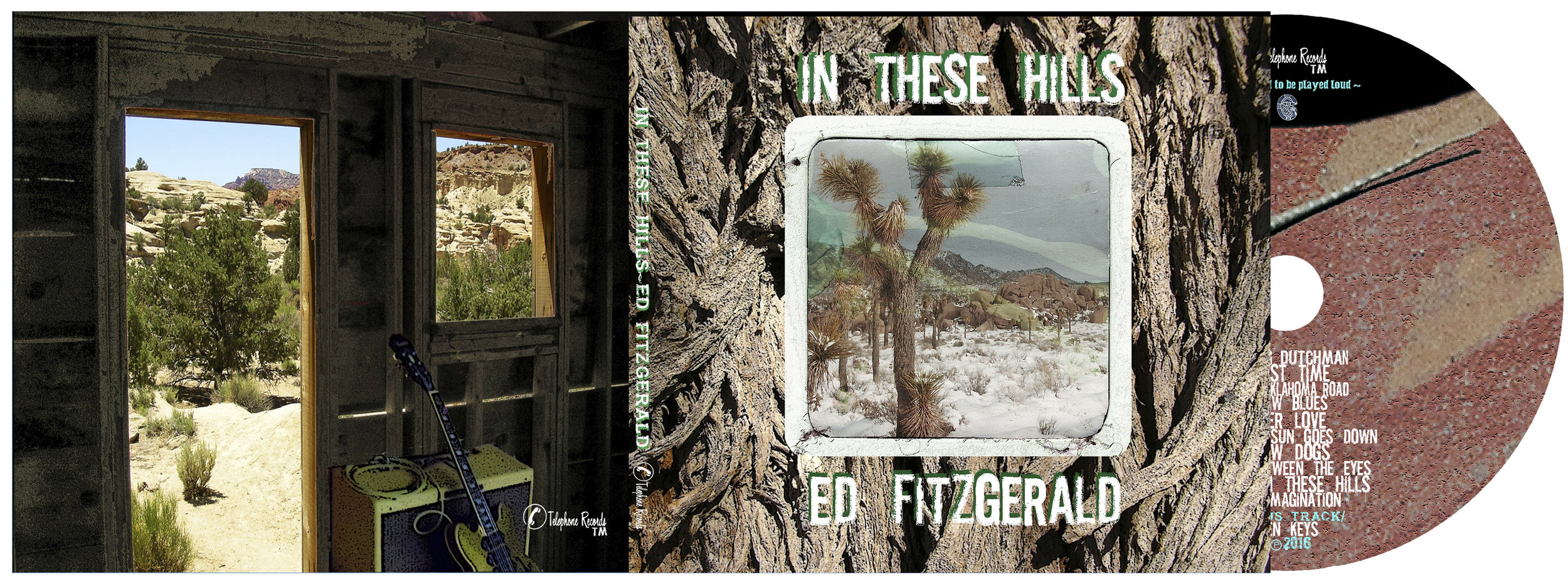 "...Fitzgerald’s hard-boiled tales of loners and open spaces, combined with his evocative guitar work, creates an epic sound...not so much country-rock as high desert rock...there is a wind-carved harshness and mystical poetry to the songs..." ~ Michael McCall Here are 11 songs to fire your imagination. Saddle up and ride from the windswept American high plains to the desolate terrain of a moonlit Delta night with The Flying Dutchman, The Last Time, Oklahoma Road, Outlaw Blues, Another Sun Goes Down, Straw Dogs, Right Between The Eyes, In These Hills, Your Imagination, and Bonus Track, Seven Keys. Digitally processed from analog master tapes recorded in Nashville at Sound Emporium Studios A & B , Silverline/Goldline , and Buffalo Way . Remastered to WAV format by Gary Laney at Lakeside Recording Studio in San Angelo, Texas; CD mastering at Buffalo Way . The session personnel are some of Nashville's best, and the performances are outstanding. The Digipak sleeve and production insert card feature photos shot on locations during filming of the motion picture, Into The Wild. Everything comes to you packed inside one of three themed presentation envelopes, sealed and wrapped in a loose, crystal clear bag. In These Hills is available in CD format at Amazon and CD Baby . Digital Downloads of single songs or the entire album are available at iTunes , Amazon , CD Baby