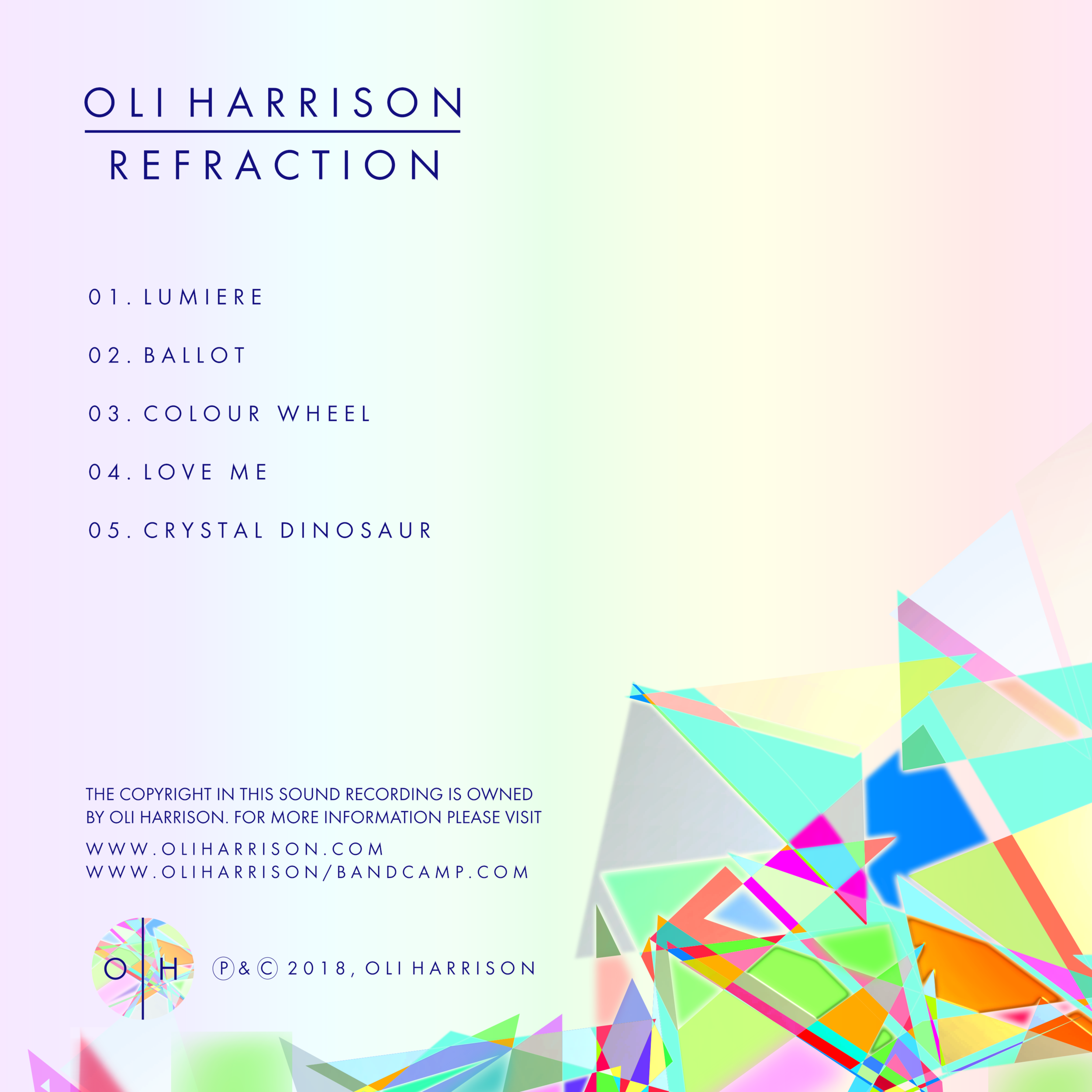 Refraction EP by Oli Harrison - Tracklist.
