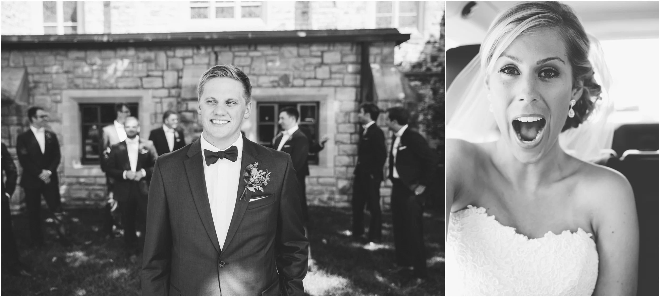 Bride and groom before their first look