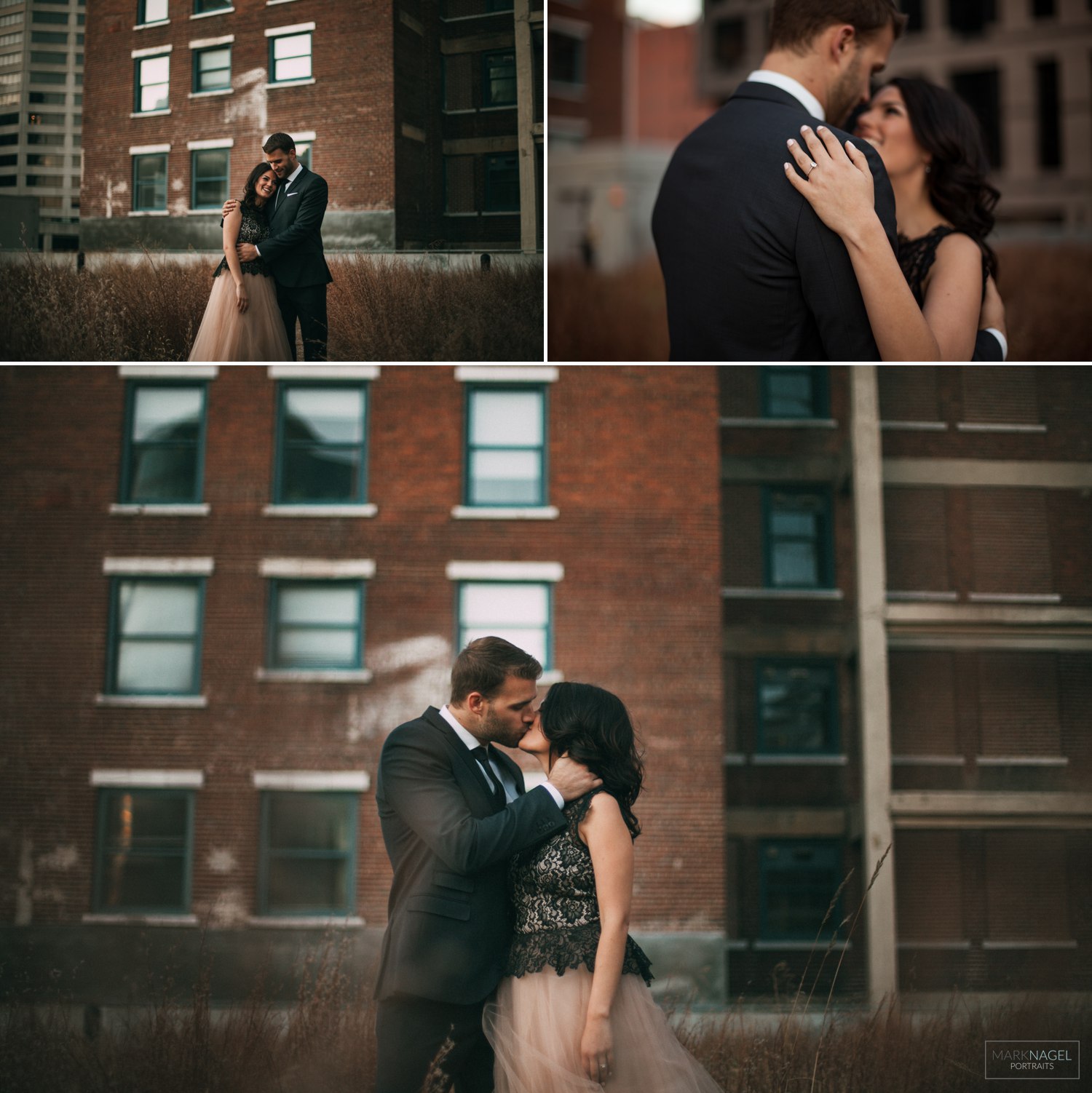 engagement photo session in downtown kansas city