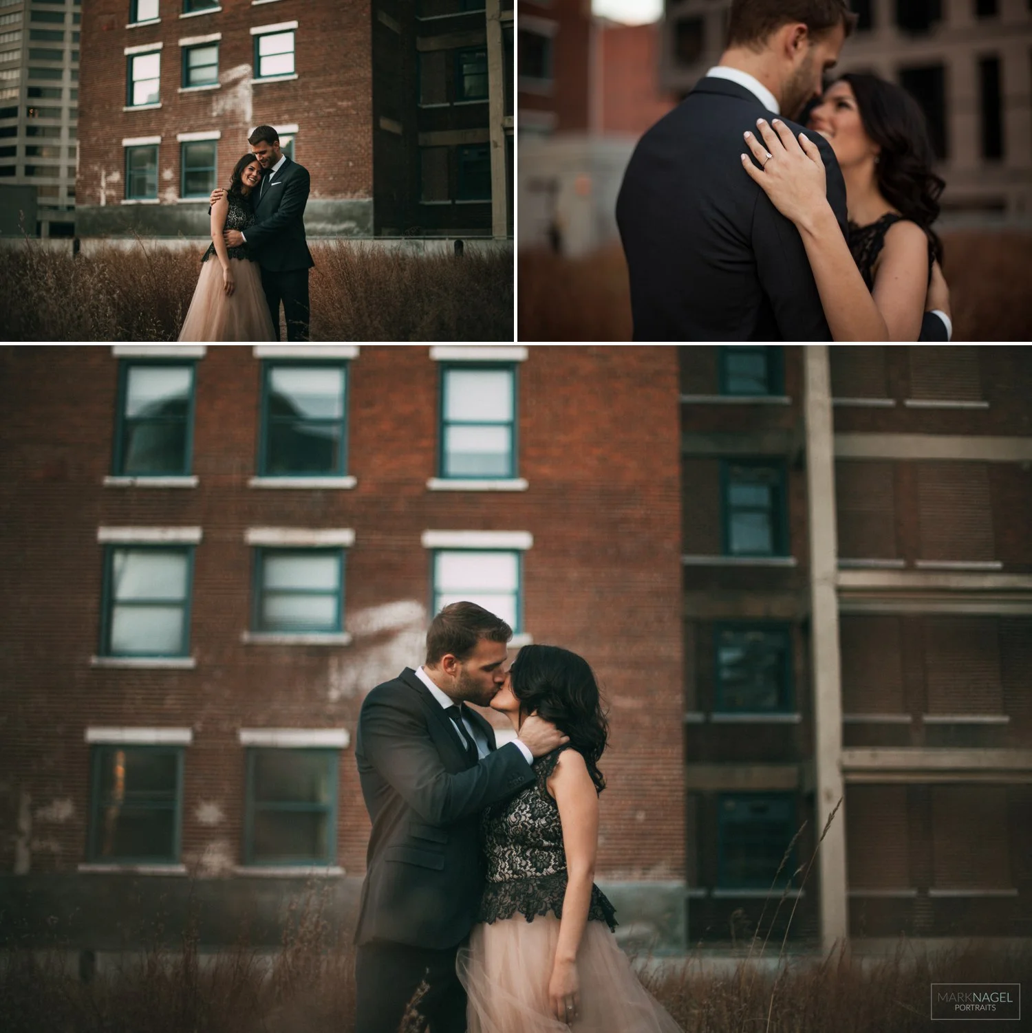 engagement photo session in downtown kansas city