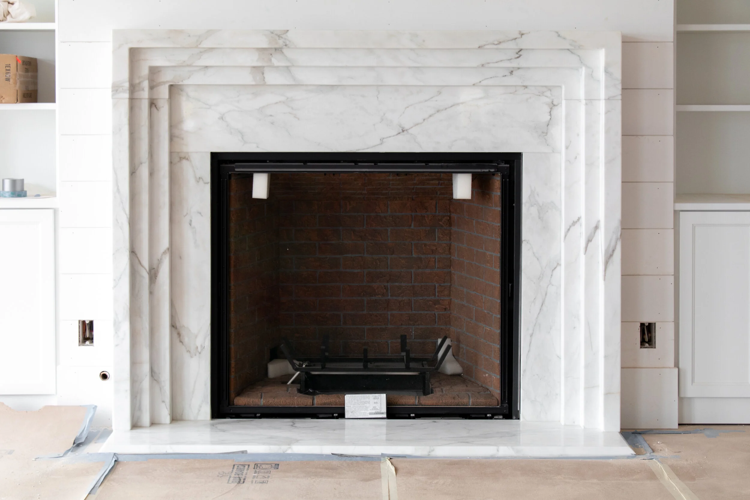 Custom Calacatta Fireplace Surround | Castelli Marble