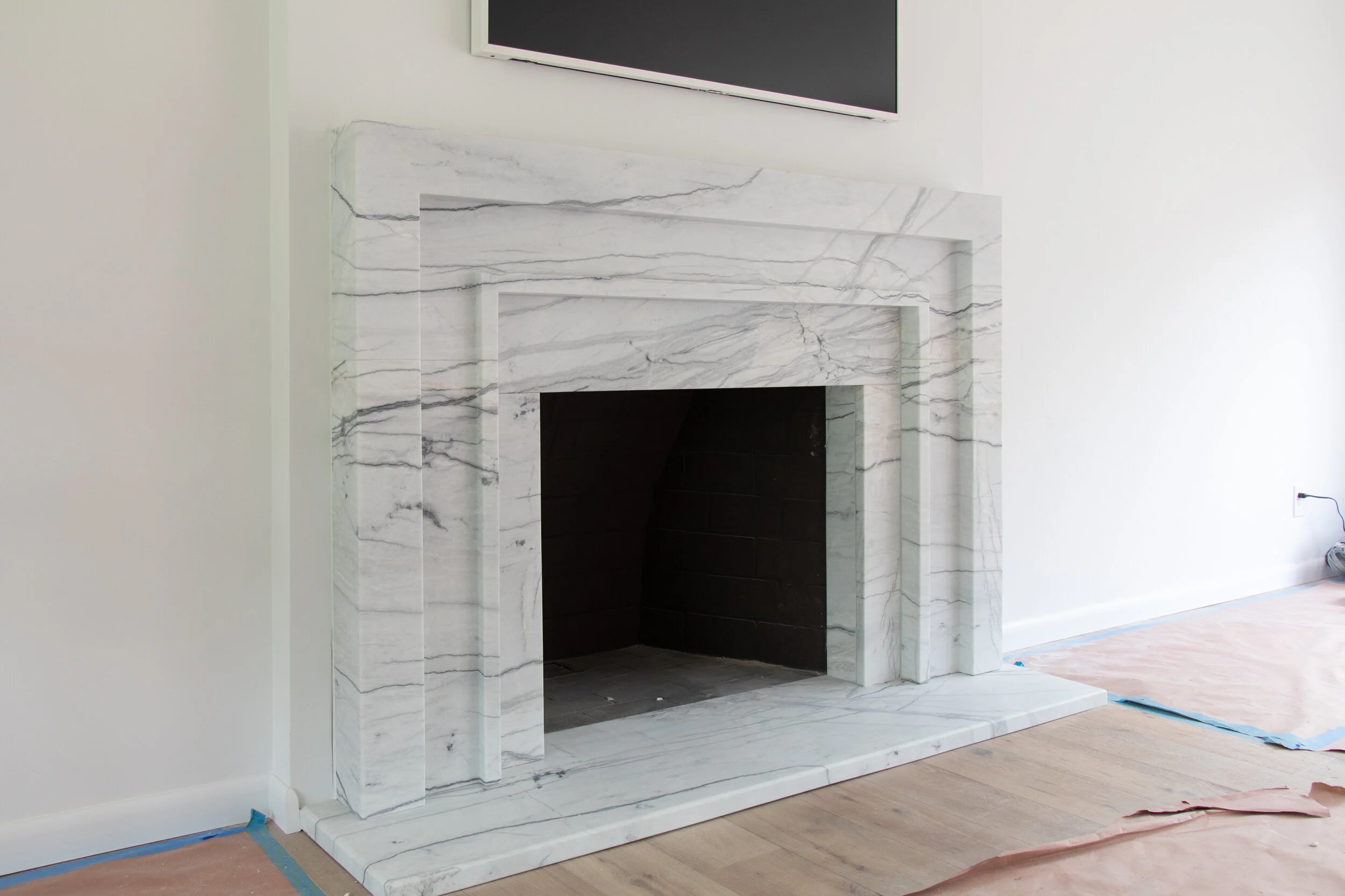 Custom Marble Fireplace Surround | Castelli Marble