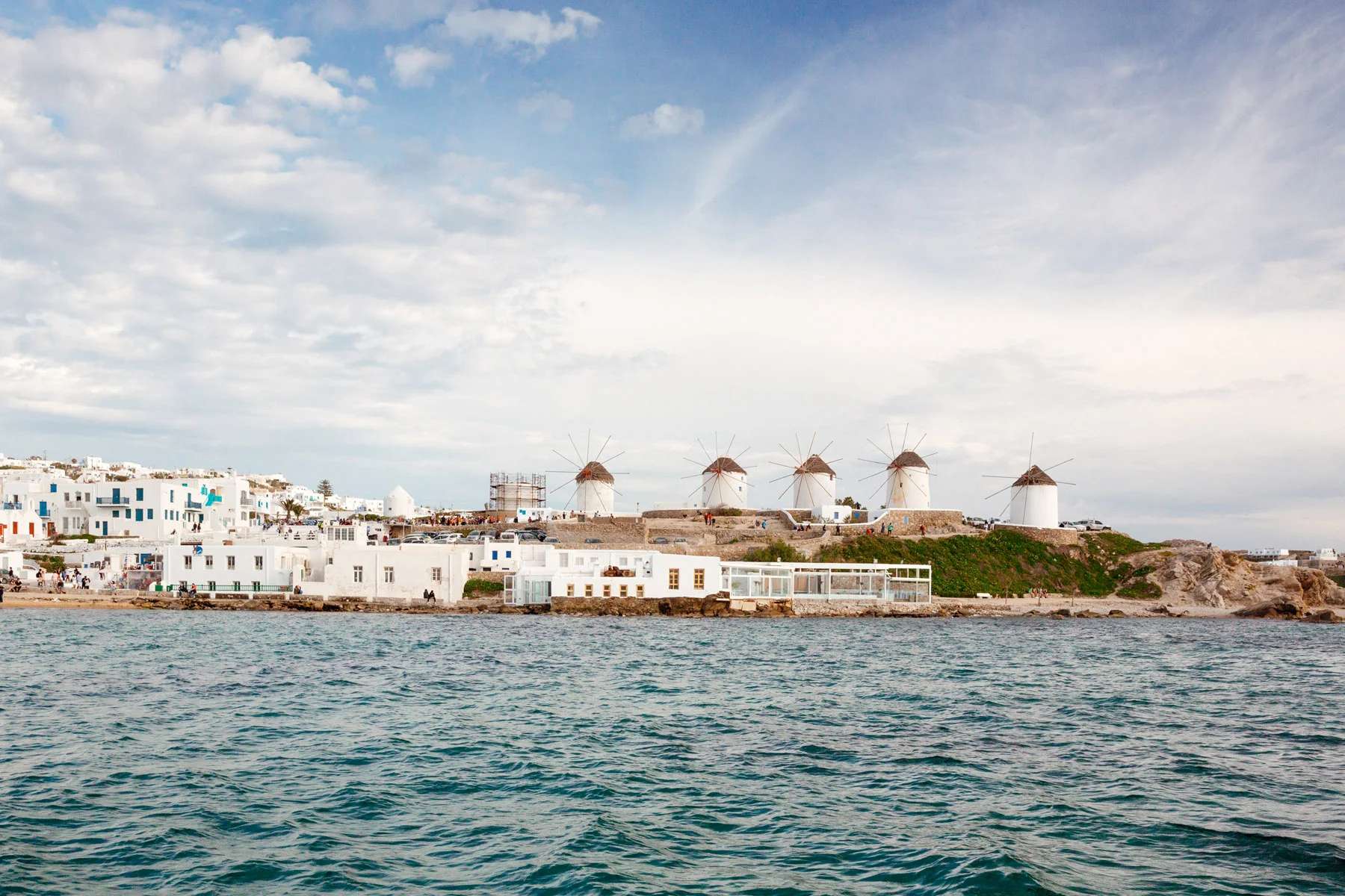 Dutch windmills on the western end of Mykonos