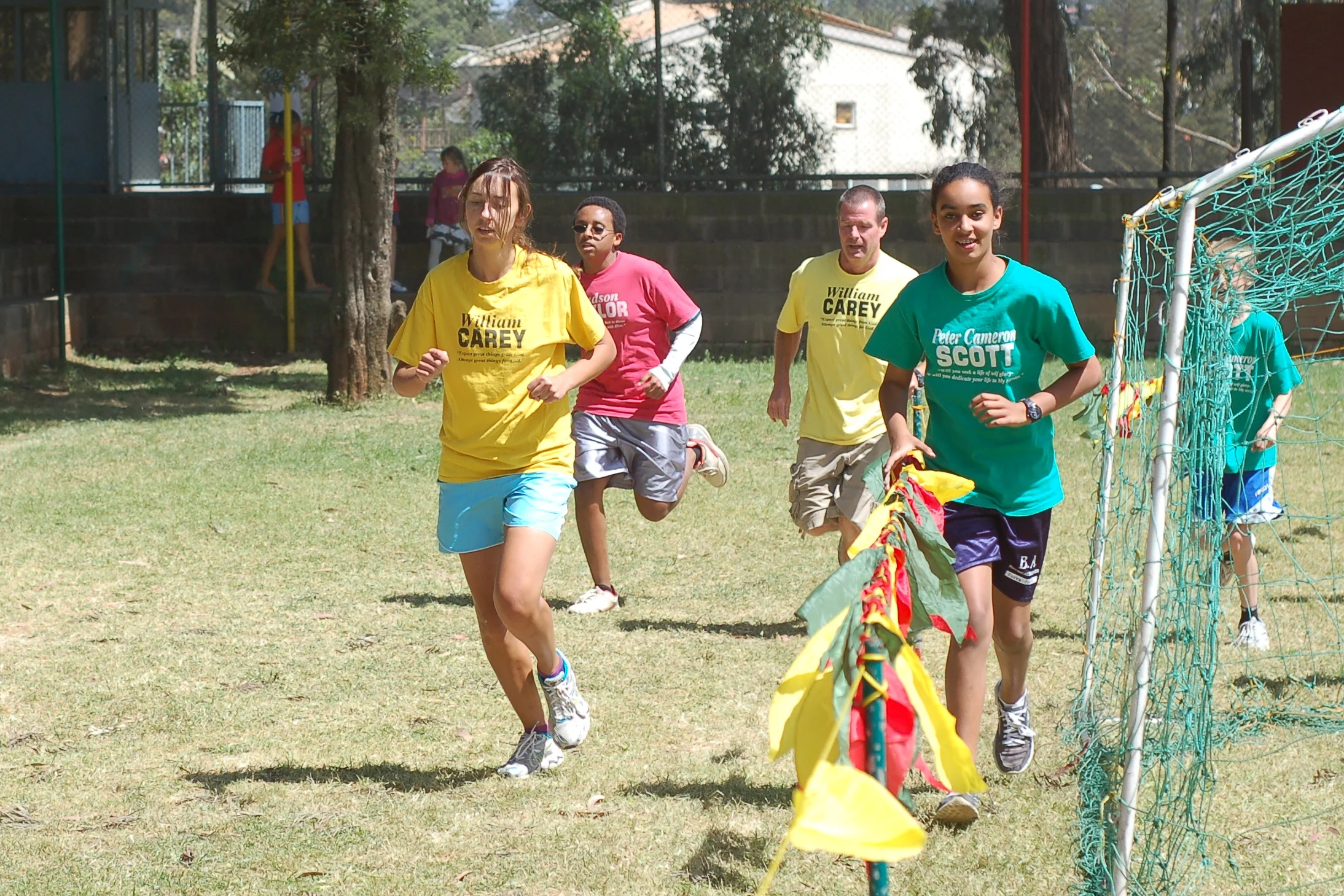 Two of our teachers running the 4km