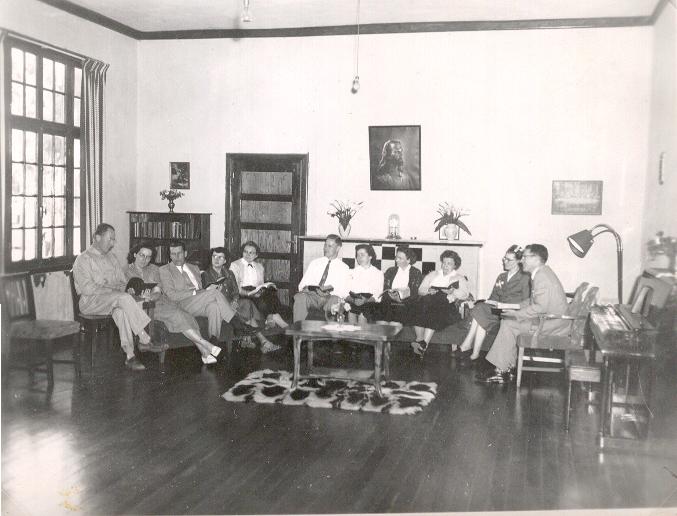 Late 1950s  Wed. night staff bible study and prayser meeting.JPG