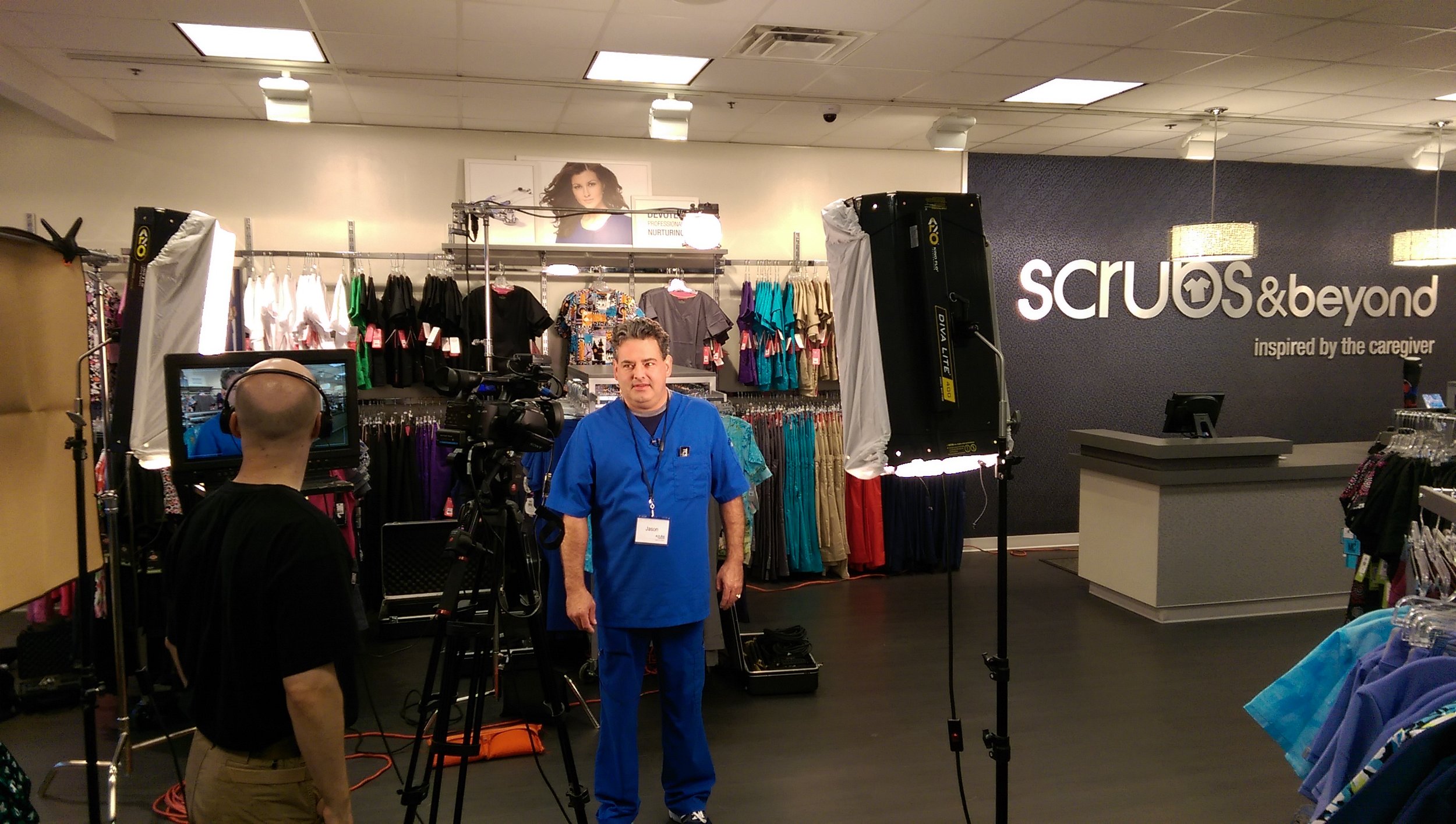 On set with Scrubs and Beyond