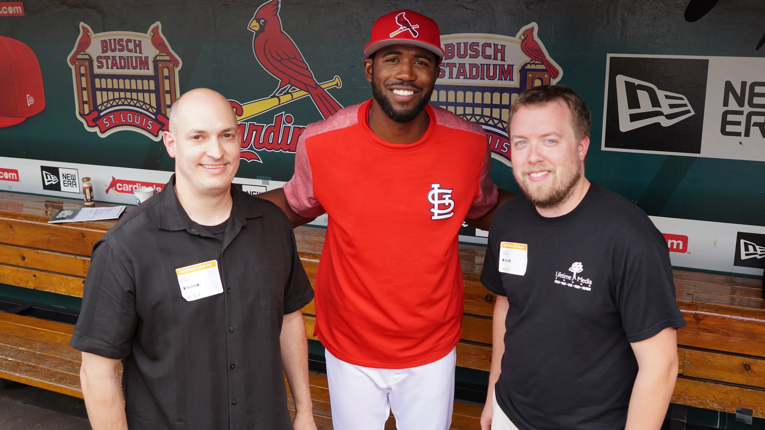 LTM team with Cardinal's player Dexter Fowler.